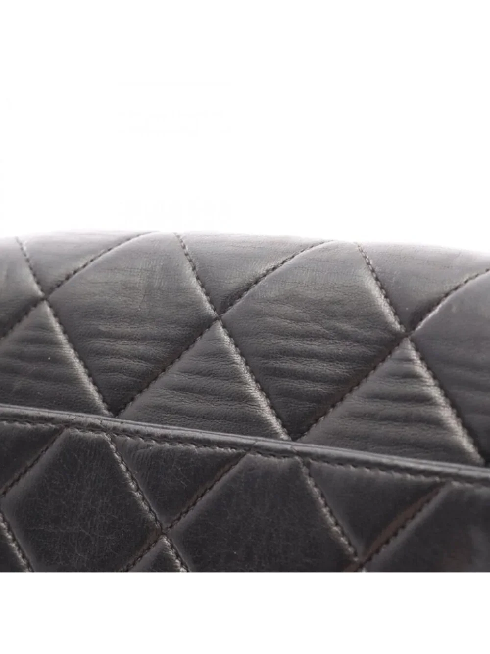 Chanel Shoulder Bag Quilted Diana Flap Black Lambskin Chain
